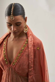 Nurvi peach kurta set