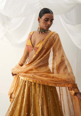 Itrh-Dev Kali Yellow Lehenga Set-INDIASPOPUP.COM