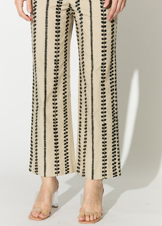 Beige embroidered shirt with pant