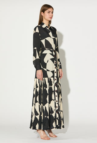 Black and white abstract skirt