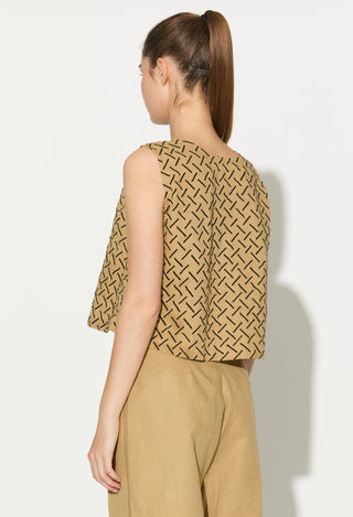 Golden embroidered top and pants