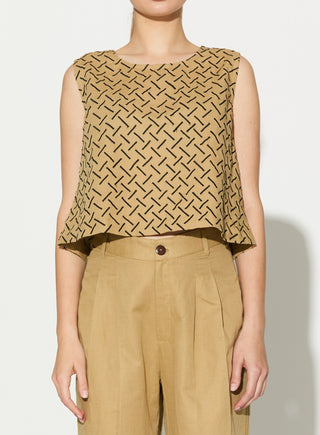 Golden embroidered top and pants