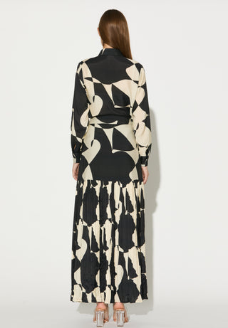 Black and white abstract skirt