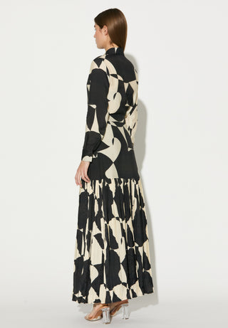 Black and white abstract skirt