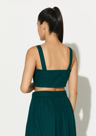 Teal green bustier