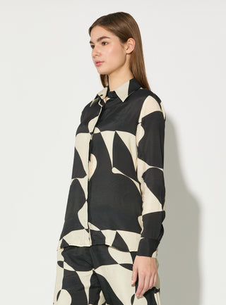 Black and white abstract shirt