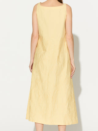 Lemon yellow embroidered dress