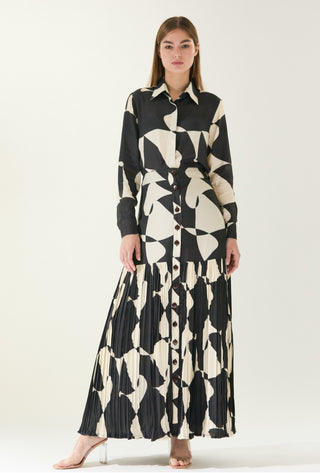 Black and white abstract skirt