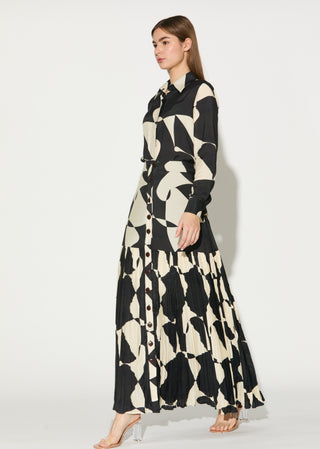 Black and white abstract skirt