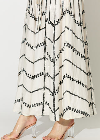 Off-white embroidered shirt dress