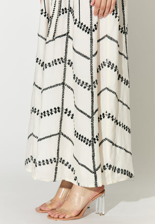 Off-white embroidered shirt dress