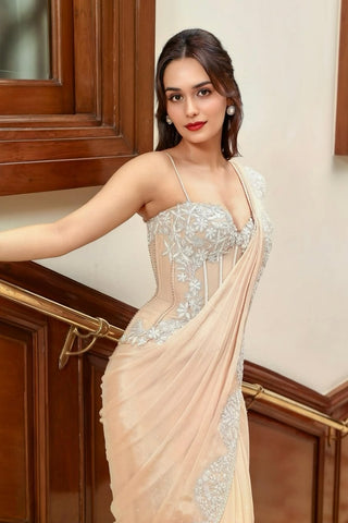 Evaya peace sari set
