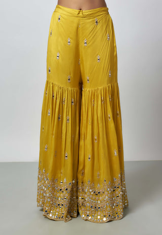 Jhalak Yellow Kurta And Sharara by Gopi Vaid available on Indiaspopup