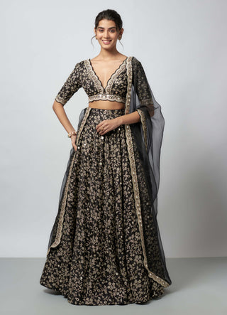 Eesha black lehenga set