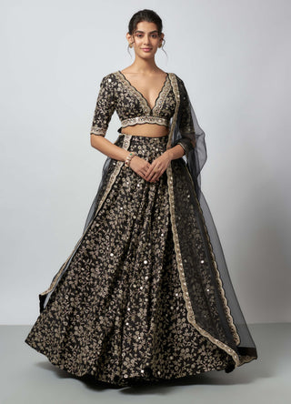 Eesha black lehenga set