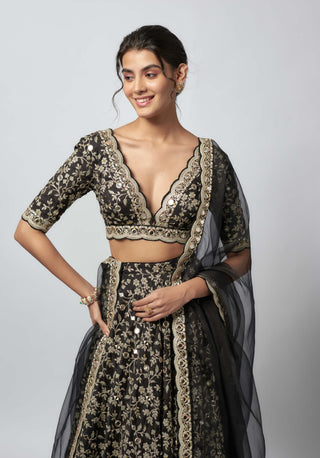 Eesha black lehenga set