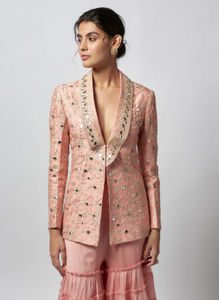 Ikshita pink sharara and blazer