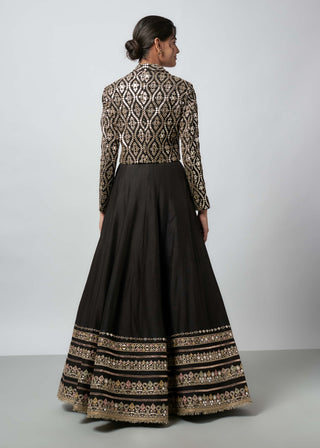 Leya Black Skirt And Blazer by Gopi Vaid available on Indiaspopup