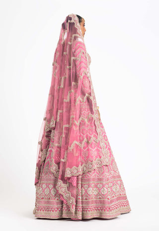 Nitika Gujral-Pink Raw Silk Lehenga Set-INDIASPOPUP.COM