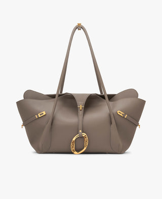 Light taupe boss tote