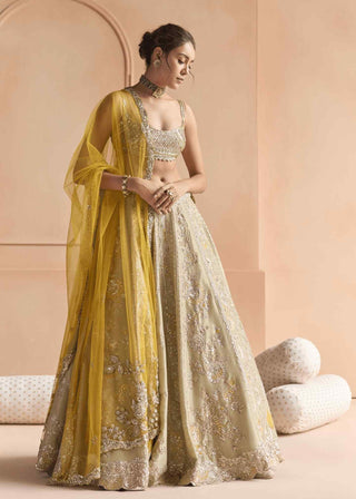Sage embroidered lehenga set