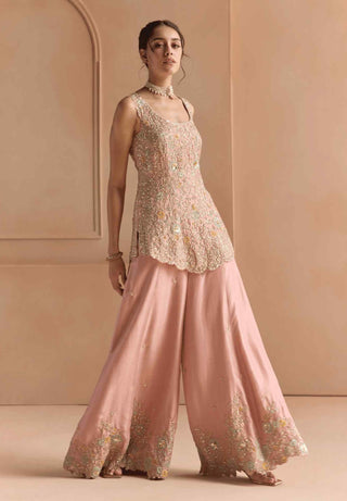 Oyster pink sharara set
