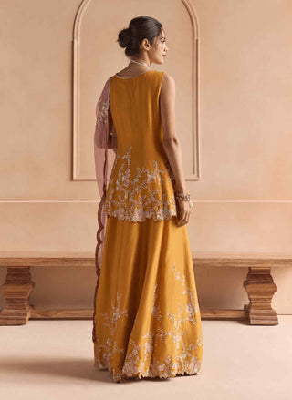 Marigold embroidered sharara set