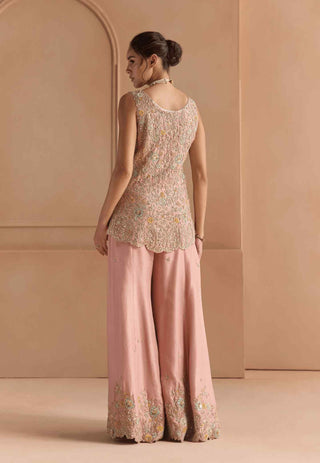 Oyster pink sharara set