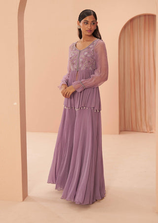 Parul Gandhi-Lilac Breeze Sharara And Kurta-INDIASPOPUP.COM