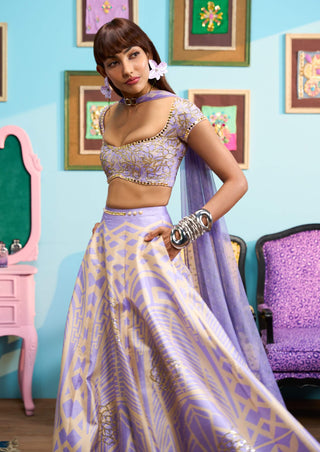 Lilac lavender haze lehenga set