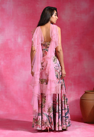 Sugar pink kurta and pants set