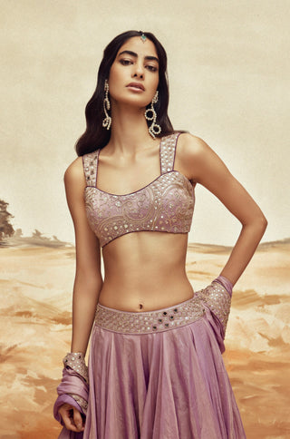 Lilac johari lehenga set