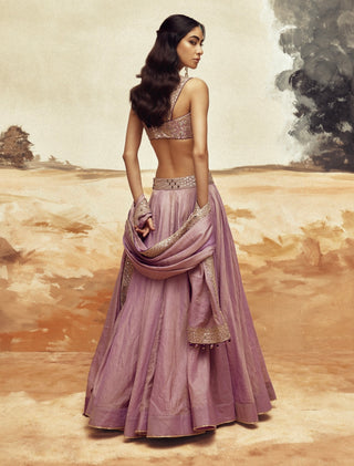 Lilac johari lehenga set