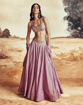 Lilac johari lehenga set