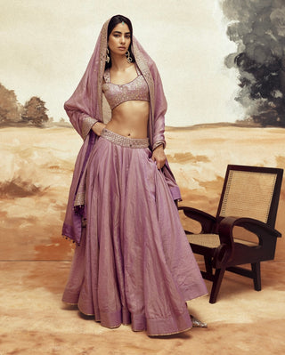 Lilac johari lehenga set