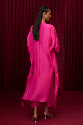 Royal Fuchsia Solid Breeze Kaftan And Pants by Ridhi Mehra available on Indiaspopup.com