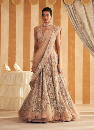 Champagne inaara lehenga set