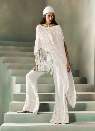 Ailsa ice blue embellished cape set