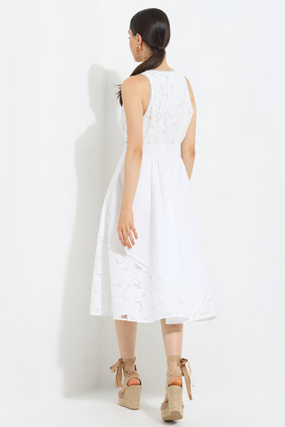 Ase white empire midi dress