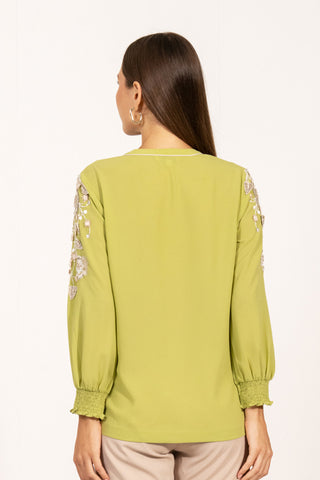 Avelina apple green top
