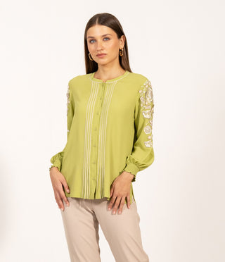 Avelina apple green top