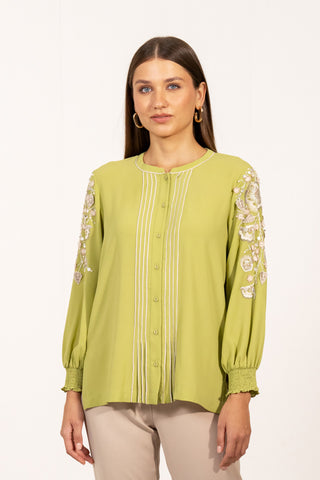 Avelina apple green top