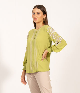 Avelina apple green top