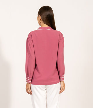 Viara rose embroidered top