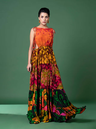 Arcadia Print Tier Dress by Siddhartha Bansal, available on Indiaspopup.com