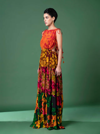 Arcadia Print Tier Dress by Siddhartha Bansal, available on Indiaspopup.com