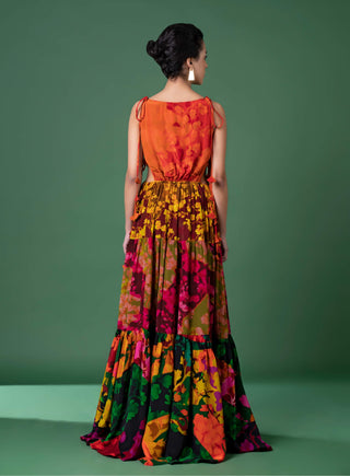 Arcadia Print Tier Dress by Siddhartha Bansal, available on Indiaspopup.com