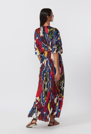 Saaksha & Kinni-Multicolor Abstract Print Kaftan-INDIASPOPUP.COM