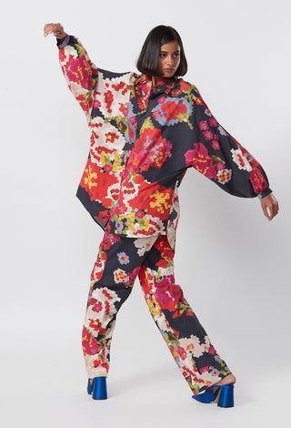 Saaksha & Kinni-Multicolor Abstract Print Shirt And Pant-INDIASPOPUP.COM