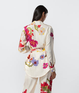 Saaksha & Kinni-Ivory Floral Printed Jacket-INDIASPOPUP.COM